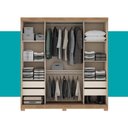 Ver imagem 7 de Guarda Roupa Casal 2 Portas 4 Gavetas Madrid Carraro Freijó C/ Avelã