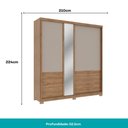 Ver imagem 6 de Guarda Roupa Casal 2 Portas 4 Gavetas Madrid Carraro Freijó C/ Avelã