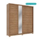 Ver imagem 5 de Guarda Roupa Casal 2 Portas 4 Gavetas Madrid Carraro Freijó C/ Avelã