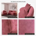 Ver imagem 2 de Kit Sofá e Poltrona Feijão Curvo 2 Lugares Forma Orgânica Suede