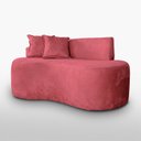 Ver imagem 5 de Kit Sofá e Poltrona Feijão Curvo 2 Lugares Forma Orgânica Suede