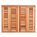 Ver imagem 1 de Janela de Madeira com Veneziana Pantográfica Eucalipto 140x100cm Premium