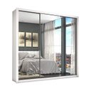 Ver imagem 3 de Guarda-Roupa Casal 4 Espelhos 3 Portas de Correr 4 Gavetas Max Premium Espresso Móveis Branco