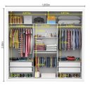 Ver imagem 5 de Guarda-Roupa Casal 4 Espelhos 3 Portas de Correr 4 Gavetas Max Premium Espresso Móveis Branco