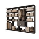 Ver imagem 2 de Guarda-Roupas Closet Modulado Alasca 240cm 4 Peças com 2 Gavetas e Cabideiros Preto Touch Carraro