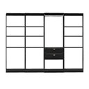 Ver imagem 3 de Guarda-Roupas Closet Modulado Alasca 240cm 4 Peças com 2 Gavetas e Cabideiros Preto Touch Carraro