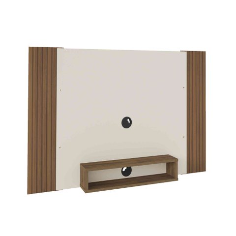 Painel Cine 47" Pinho Ripado com Off White Artely 004171