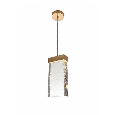 Luminária Pendente de Cristal Bolhas Dourado Brilho Led 3x1