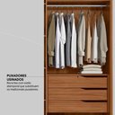 Ver imagem 5 de Guarda Roupa Casal 6 Portas com Ripado e 6 Gavetas Equador - Nogueira-nude Prime Tx Nogueira-nude