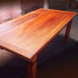Mesa de Madeira Maciça em Peroba Rosa de Demolição:comp200xalt80xlarg100/marrom - 2