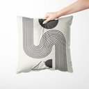 Ver imagem 3 de Almofada Decorativa Off White Estampada Vega 40x40cm Preto Cinza