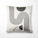 Ver imagem 1 de Almofada Decorativa Off White Estampada Vega 40x40cm Preto Cinza