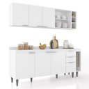 Ver imagem 1 de Armário de Cozinha Cp11 e Tampo 178cm Pérola Z34 Branco - Mpozenato