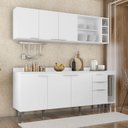 Ver imagem 3 de Armário de Cozinha Cp11 e Tampo 178cm Pérola Z34 Branco - Mpozenato