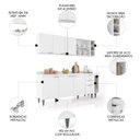 Ver imagem 4 de Armário de Cozinha Cp11 e Tampo 178cm Pérola Z34 Branco - Mpozenato
