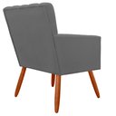 Ver imagem 3 de Kit 2 Poltrona Decorativa Miami Cinza para Sala de Estar Recepção