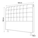 Ver imagem 4 de Cabeceira Estofada Cama Box Casal Queen Louise 160cm Corano Branco - Desk Design