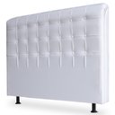 Ver imagem 1 de Cabeceira Estofada Cama Box Casal Queen Louise 160cm Corano Branco - Desk Design