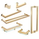 Ver imagem 1 de Kit de Acessórios para Banheiro com 7 Peças em Aço Inox Dourado Linha Larissa