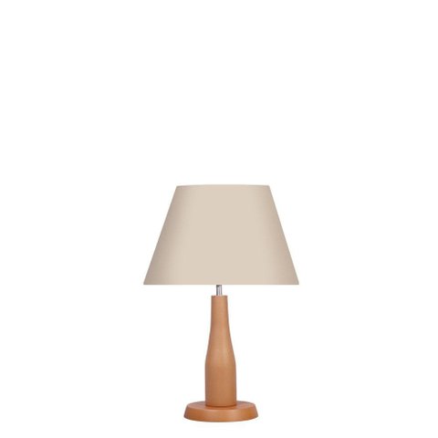 Abajur Ar Art. para Decoração Tradicional Imbuia Cup Tec Bege Ref 326 E27 Bivolt