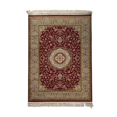 Tapete Persa Vermelho com Bege Ideal para Quarto e Sala 100x150cm