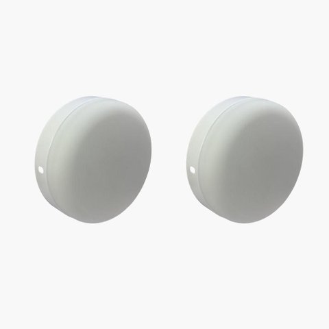 Painel LED Redondo Sobrepor 18W Branco Quente Foxlux Kit com 2