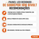 Ver imagem 3 de Painel LED Redondo Sobrepor 18W Branco Quente Foxlux Kit com 2