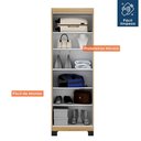 Ver imagem 5 de Armário Multiuso 2 Portas com Chave Asteca Valdemóveis Cinamomo