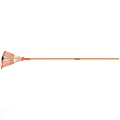 Vassoura Regulável com 22 Dentes Tramontina em Aço com Cabo de Madeira 120 Cm Tramontina