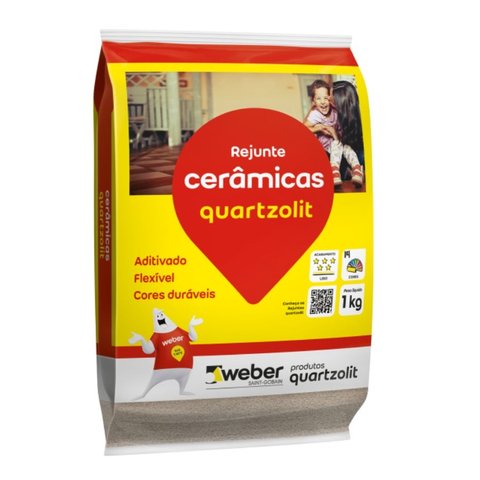 Rejunte Cerâmico Quartzolit 5kg Marrom Tabaco