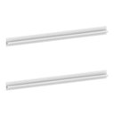 Ver imagem 1 de Kit 2 Puxadores 60,3cm para Armário Cozinha Paneleiro 62cm Veneza Multimóveis Mp3083 Branco