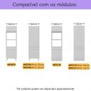Ver imagem 2 de Kit 2 Puxadores 60,3cm para Armário Cozinha Paneleiro 62cm Veneza Multimóveis Mp3083 Branco