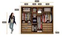Ver imagem 5 de Guarda Roupa Casal com 1 Porta Espelhada 8 Gavetas - Diamond-cumaru/off White - Móveis Novo Horizont