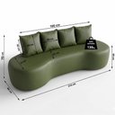 Ver imagem 3 de Sofa 3 Lugares Organico Ibiza 210 Cm Corino Verde Selva Vazzano