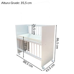 Mini Berço Moises Compacto com Colchao e Varão Gratis - 9