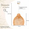 3 Pendente Fibra Natural em Rattan Artesanal Boho Nat38 - 6
