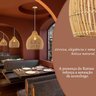 3 Pendente Fibra Natural em Rattan Artesanal Boho Nat38 - 3