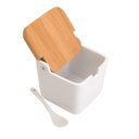 Ver imagem 4 de Saleiro com Colher em Cerâmica e Tampa Bambu