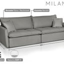 Ver imagem 3 de Sofá Retrátil e Reclinável 280cm Linho Milano