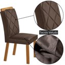 Ver imagem 6 de Mesa de Jantar Yasmin 180 Mdf Laminado e 6 Cadeiras Melissa Veludo Marrom//off White