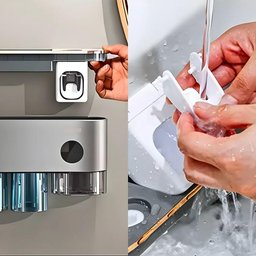 Suporte Porta Escova e Pasta de Dente com Armazenando - 6