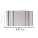 Ver imagem 2 de Painel Estofada Grécia 140CM Casal Suede Cinza Claro - D A DECOR