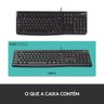 Teclado USB Logitech K120 Preto 920-004423 - 6