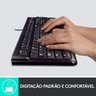 Teclado USB Logitech K120 Preto 920-004423 - 3