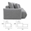 Ver imagem 5 de Sofá Retrátil 6 Lugares Bouclê Armani 2,90 Mts Cinza