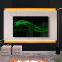 Ver imagem 1 de Painel Grande Para Sala Tv Até 75 Polegadas Com Led Marrom E Off White Damien Shop Jm