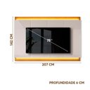 Ver imagem 4 de Painel Grande Para Sala Tv Até 75 Polegadas Com Led Marrom E Off White Damien Shop Jm