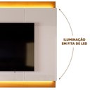 Ver imagem 3 de Painel Grande Para Sala Tv Até 75 Polegadas Com Led Marrom E Off White Damien Shop Jm