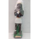 Ver imagem 2 de Imagem Caboclo Pena Branca Pe Escultura Gesso Estatua 20 cm