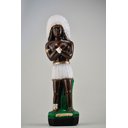 Ver imagem 1 de Imagem Caboclo Pena Branca Pe Escultura Gesso Estatua 20 cm
